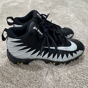 Nike Kids Black and Gray Football Cleats